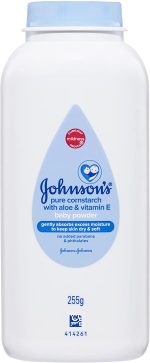 Johnson's Baby Powder with Naturally Derived Cornstarch Aloe & Vitamin E, Hypoallergenic, 9 oz